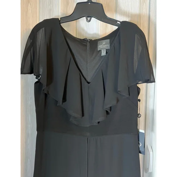 NWT Adrianna Papell Womens Chiffon and Jersey Jumpsuit SZ 10 - Picture 8 of 11